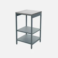 Outdoor steel kitchen with 2 shelves L49cm