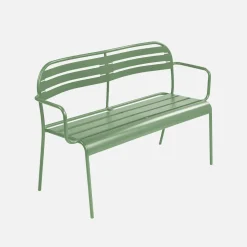 Outdoor steel 2-seater bench