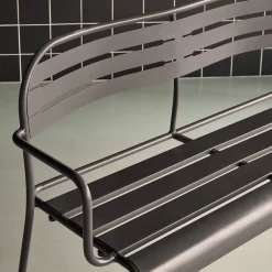 Outdoor steel 2-seater bench