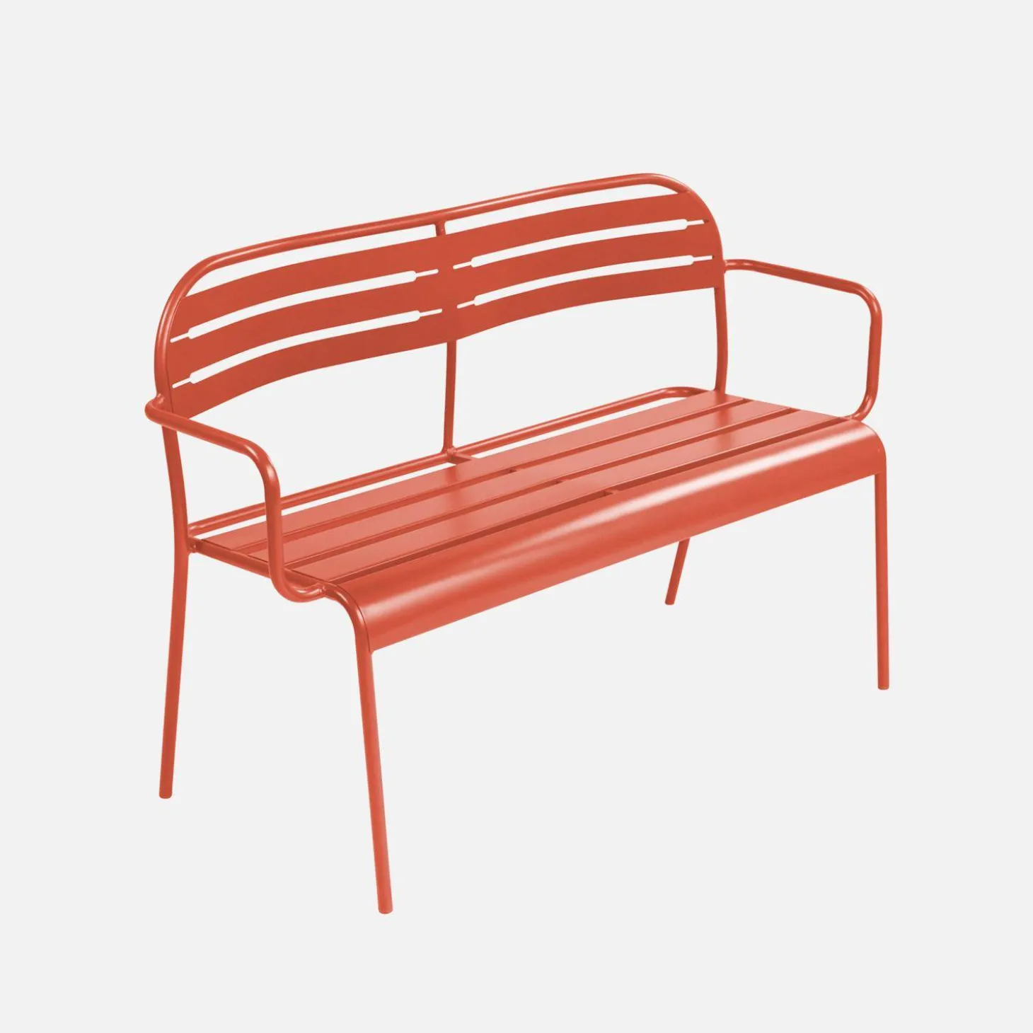 Outdoor steel 2-seater bench