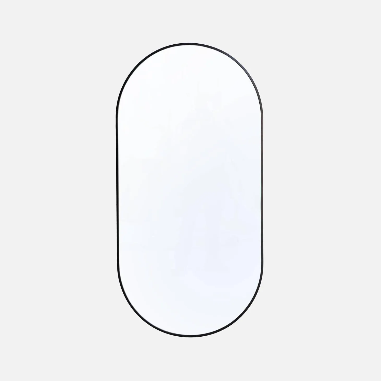 Oval aluminium mirror 120cm