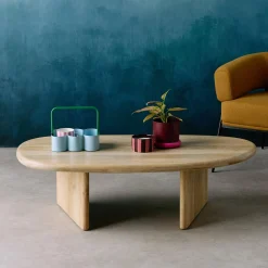 Oval coffee table mango wood