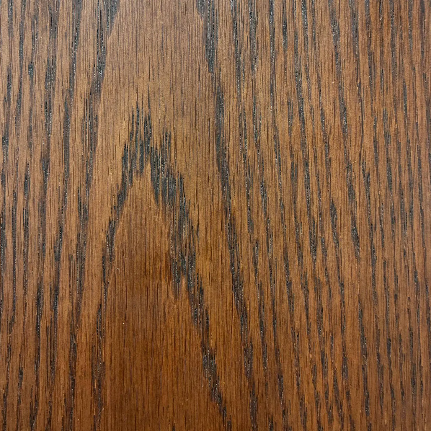 Oval console rubberwood and oak-effect veneer