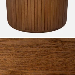 Oval dining table 200cm in rubberwood and oak veneer, seats 6-8