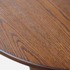 Oval dining table in rubberwood and oak veneer for 8 seats