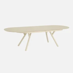 Oval extendable aluminum garden table 220/280 cm seats 10