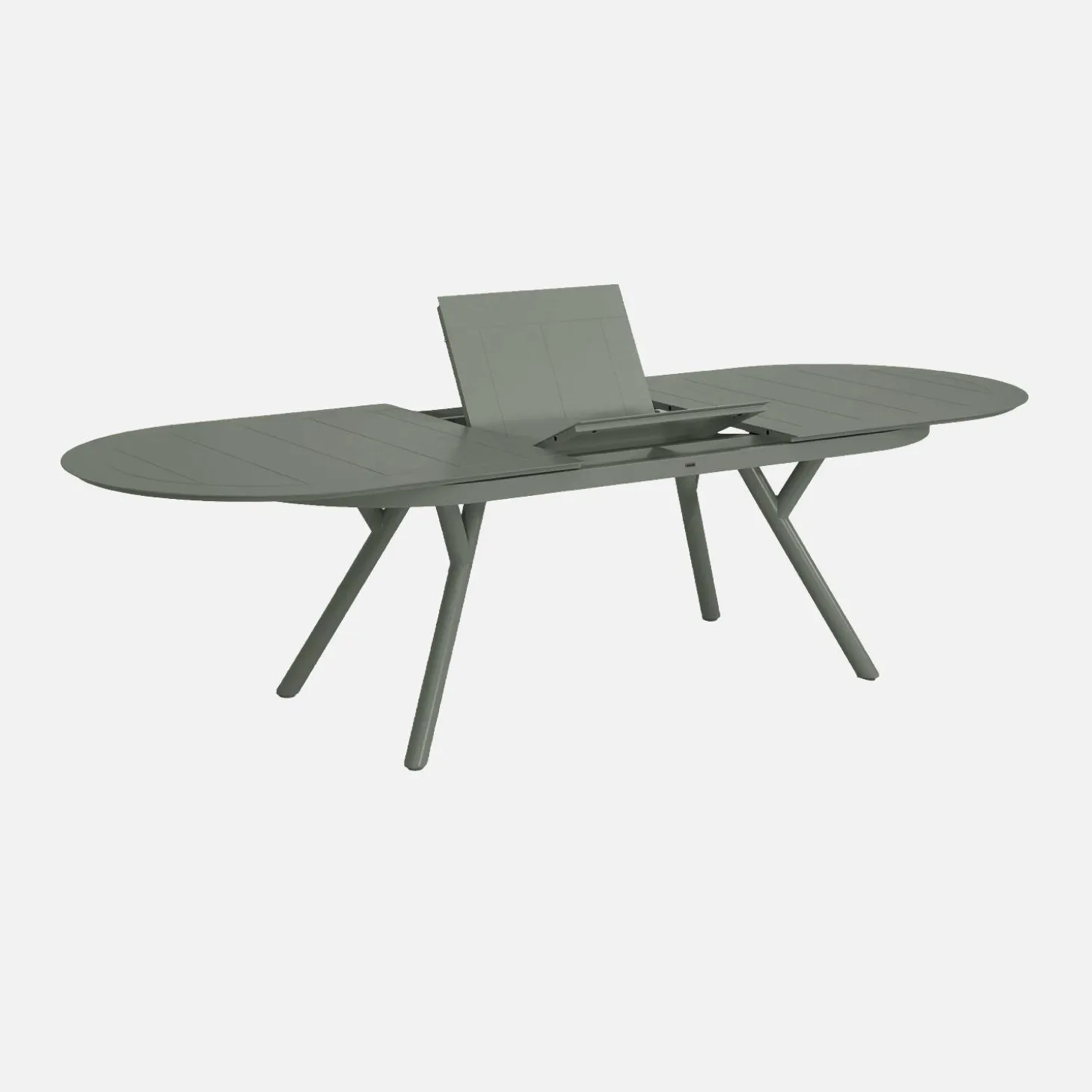 Oval extendable aluminum garden table 220/280 cm seats 10