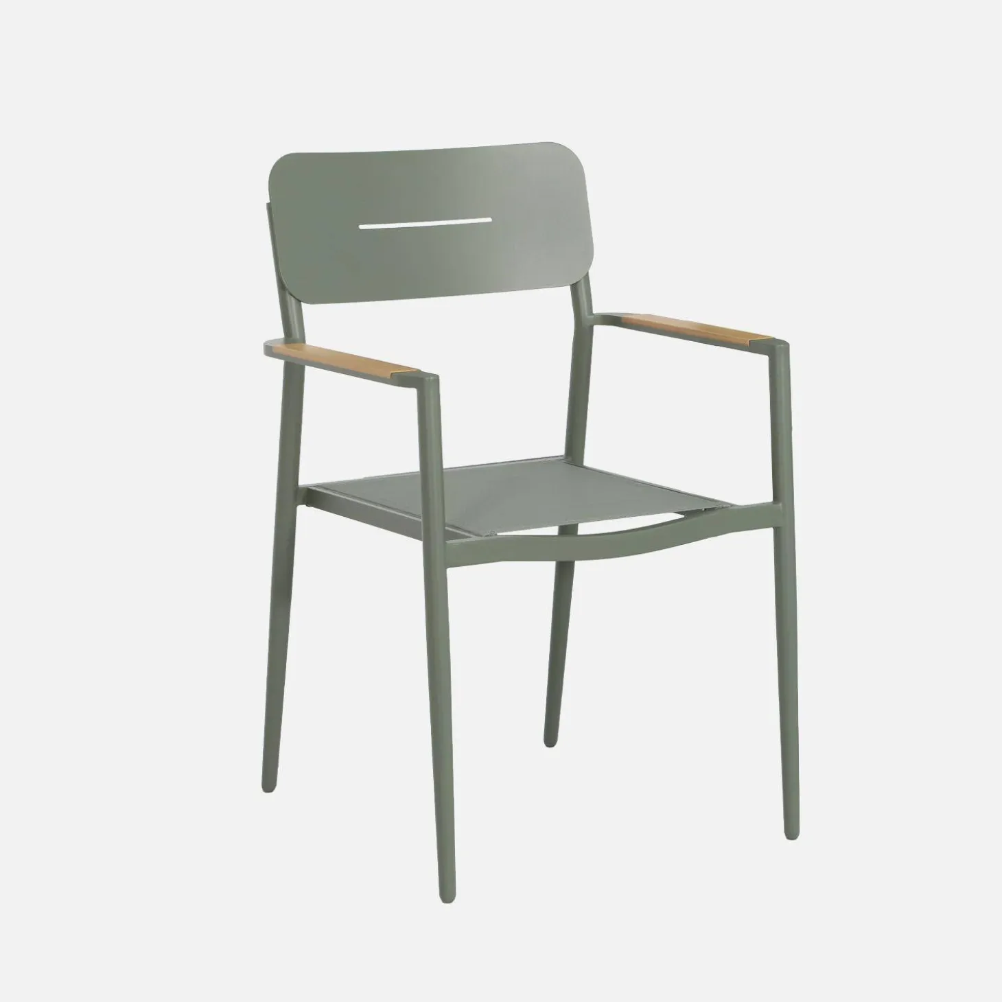 Oval extendable garden table 220/280cm + 6 armchairs, aluminium