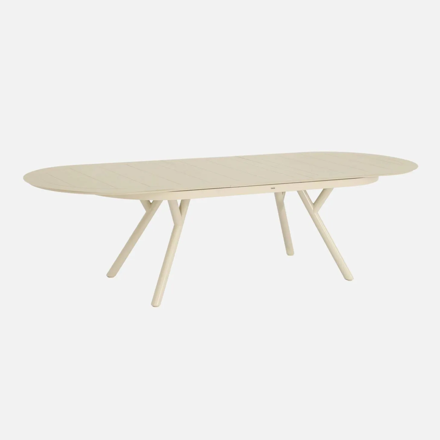 Oval extendable garden table aluminium + 8 armchairs