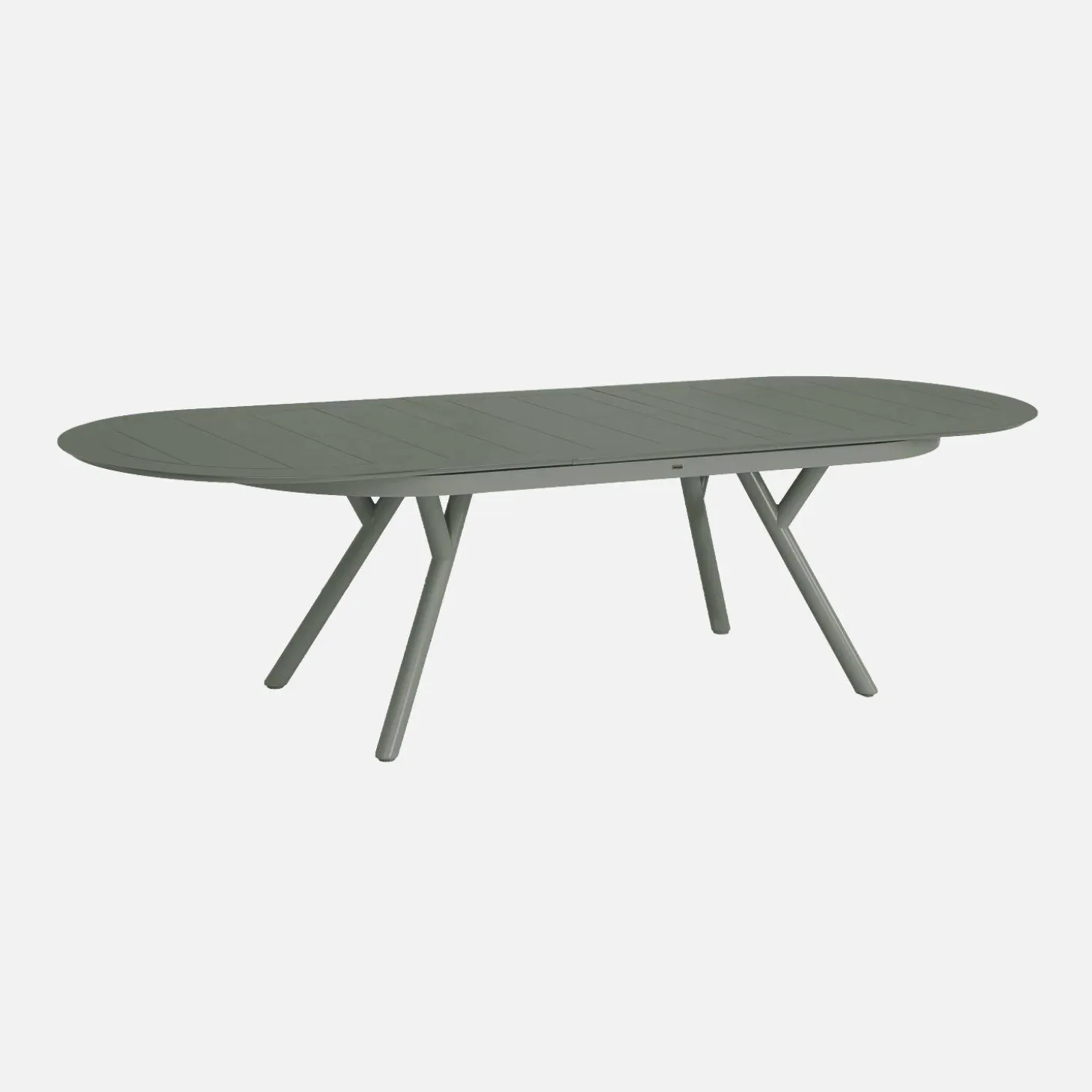 Oval extendable garden table aluminium + 10 armchairs