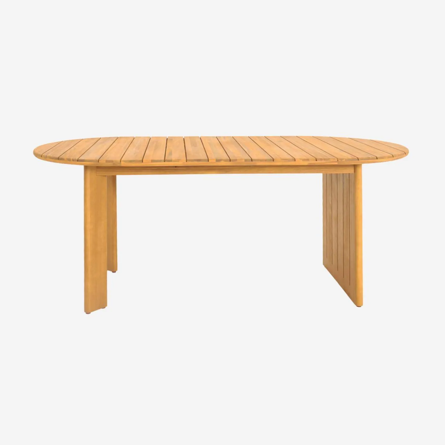 Oval garden table acacia wood 200cm seats 6