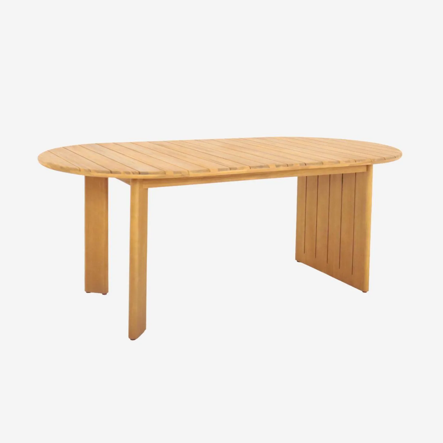 Oval garden table acacia wood 200cm seats 6