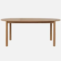 Oval rubberwood dining table 180cm seats 6