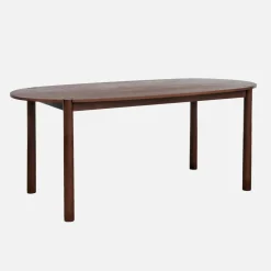 Oval rubberwood dining table 180cm seats 6