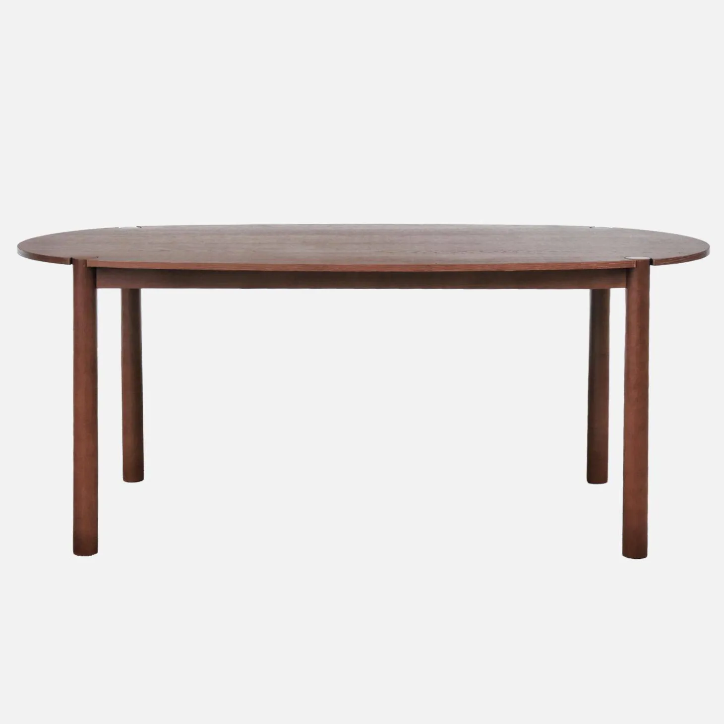 Oval rubberwood dining table 180cm seats 6