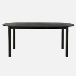Oval rubberwood dining table 180cm seats 6