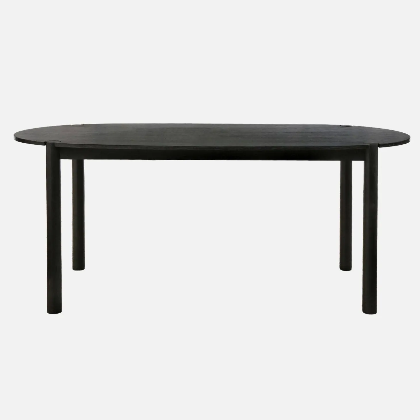 Oval rubberwood dining table 180cm seats 6