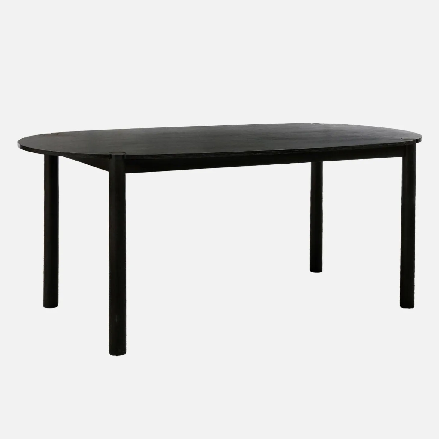 Oval rubberwood dining table 180cm seats 6