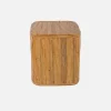 Pair of bedside tables or side tables in natural rattan