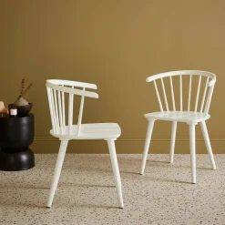 Pair of chairs in walnut wood and plywood