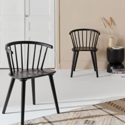 Pair of chairs in walnut wood and plywood