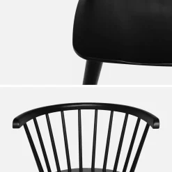 Pair of chairs in walnut wood and plywood