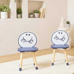 Pair of children's chairs, Mr Happy Louis
