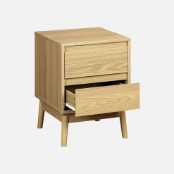 Pair of 2-drawer bedside tables
