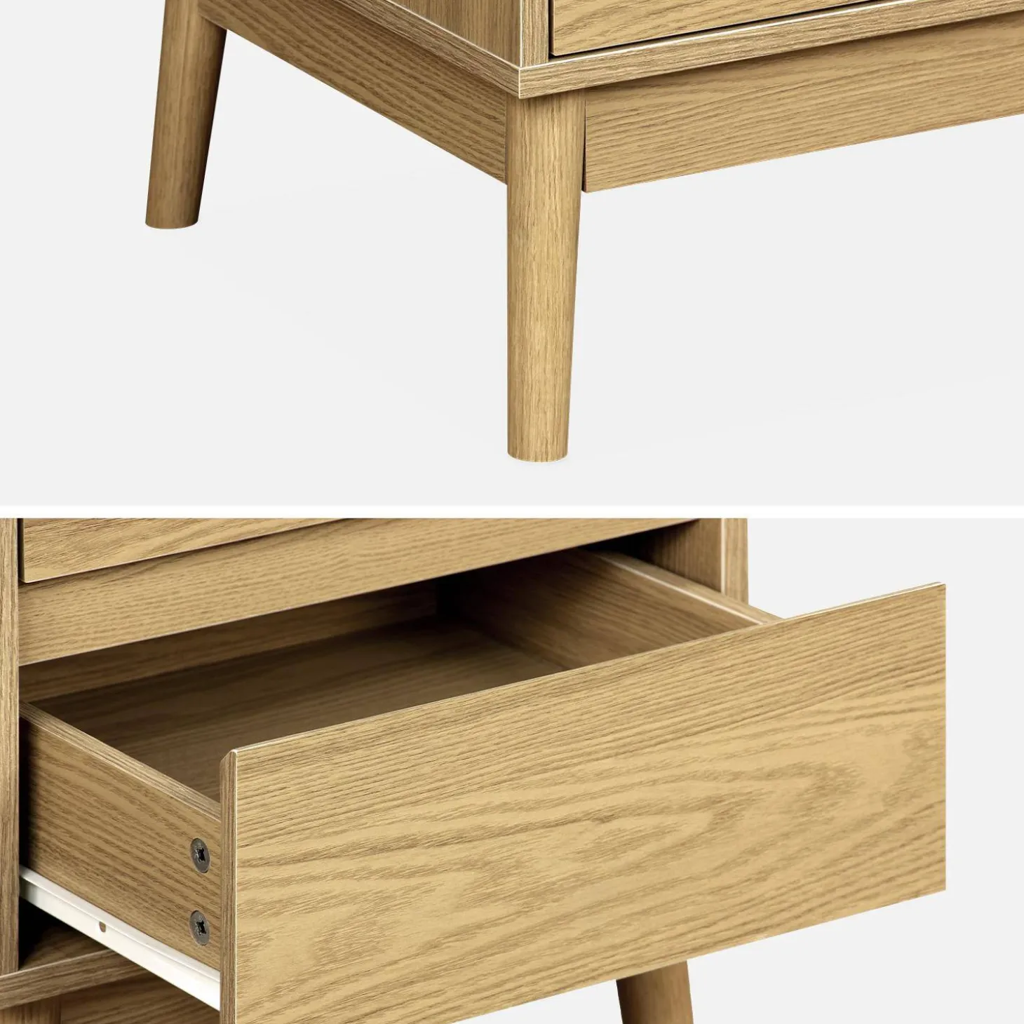Pair of 2-drawer bedside tables