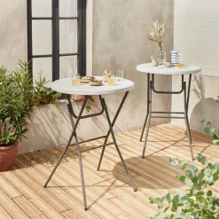 Pair of foldable high tables