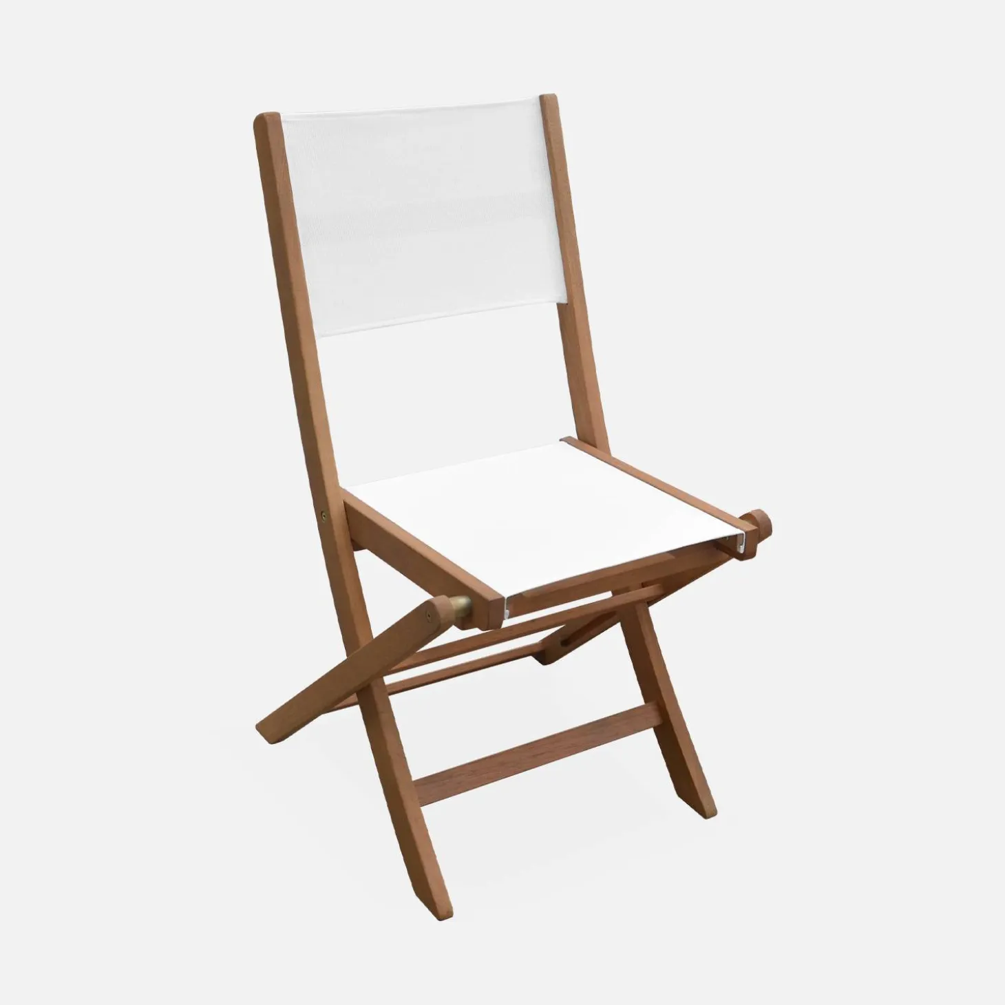 Pair of foldable wooden garden chairs