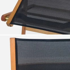 Pair of foldable wooden garden chairs