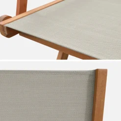 Pair of foldable wooden garden chairs