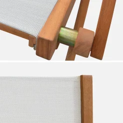 Pair of foldable wooden garden chairs