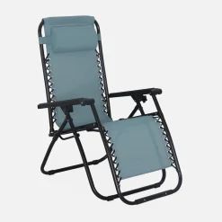 Pair of foldable zero gravity reclining chairs