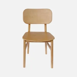 Pair of hevea wood chairs