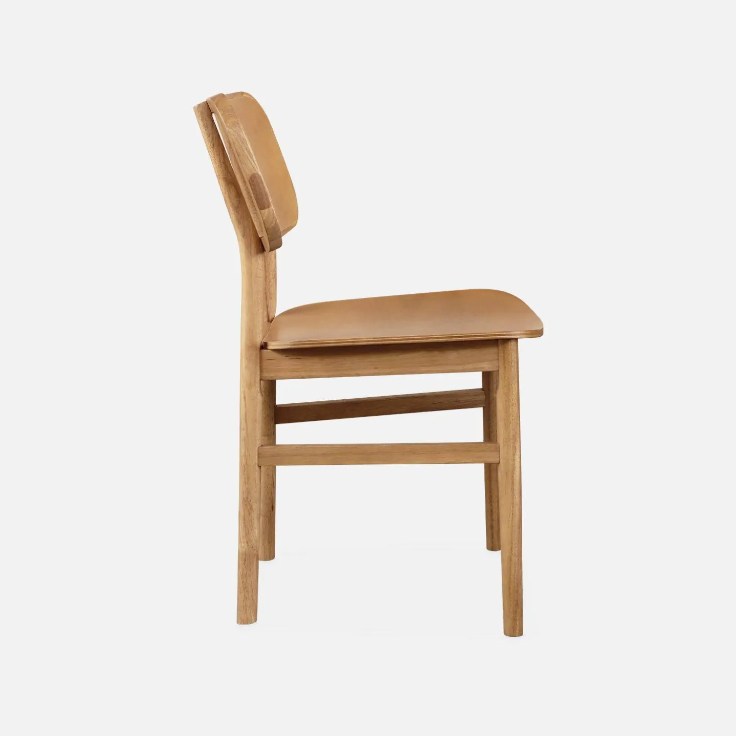 Pair of hevea wood chairs