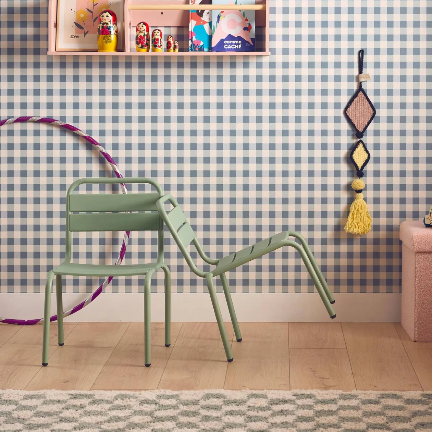Pair of metal chairs for children