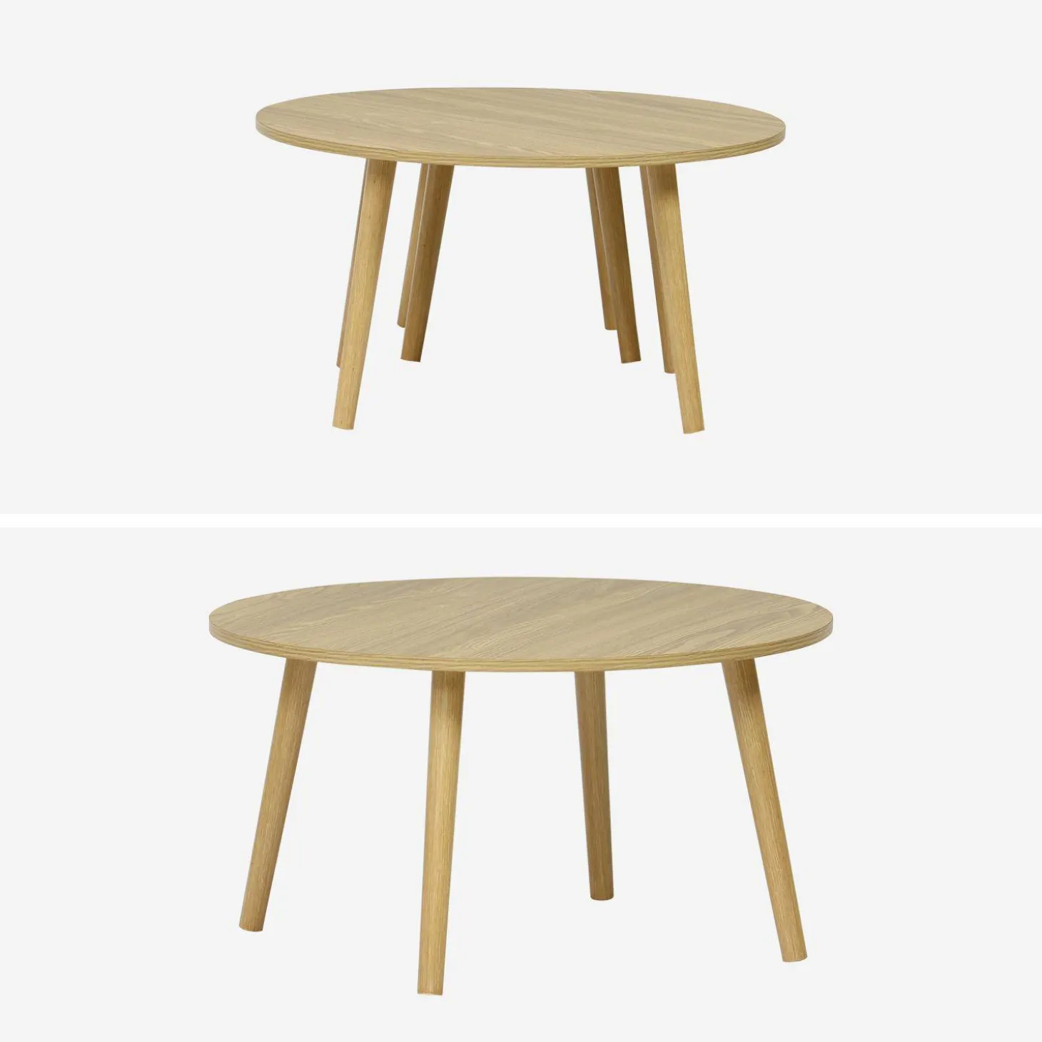 Pair of nesting coffee tables with wood effect