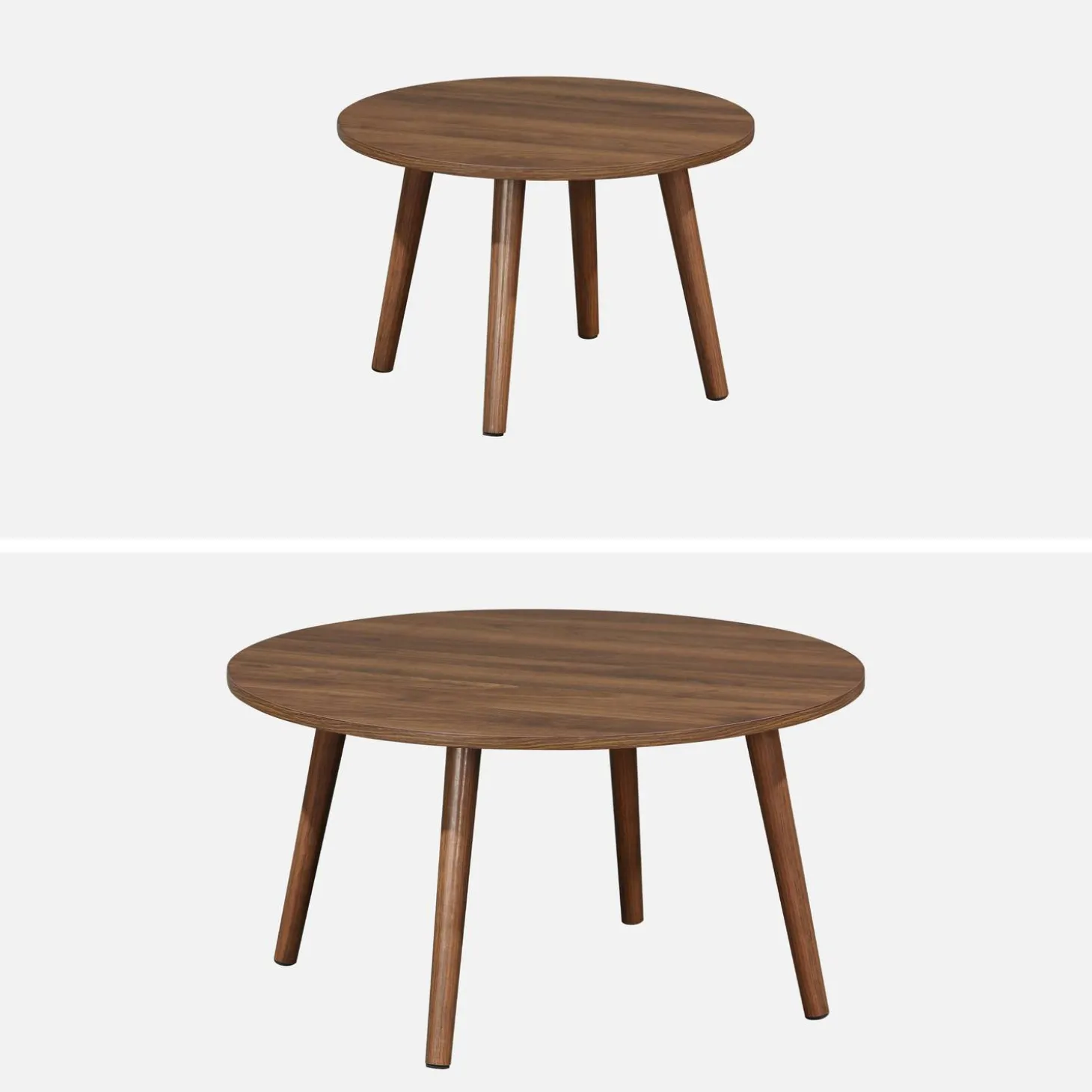 Pair of nesting coffee tables with wood effect