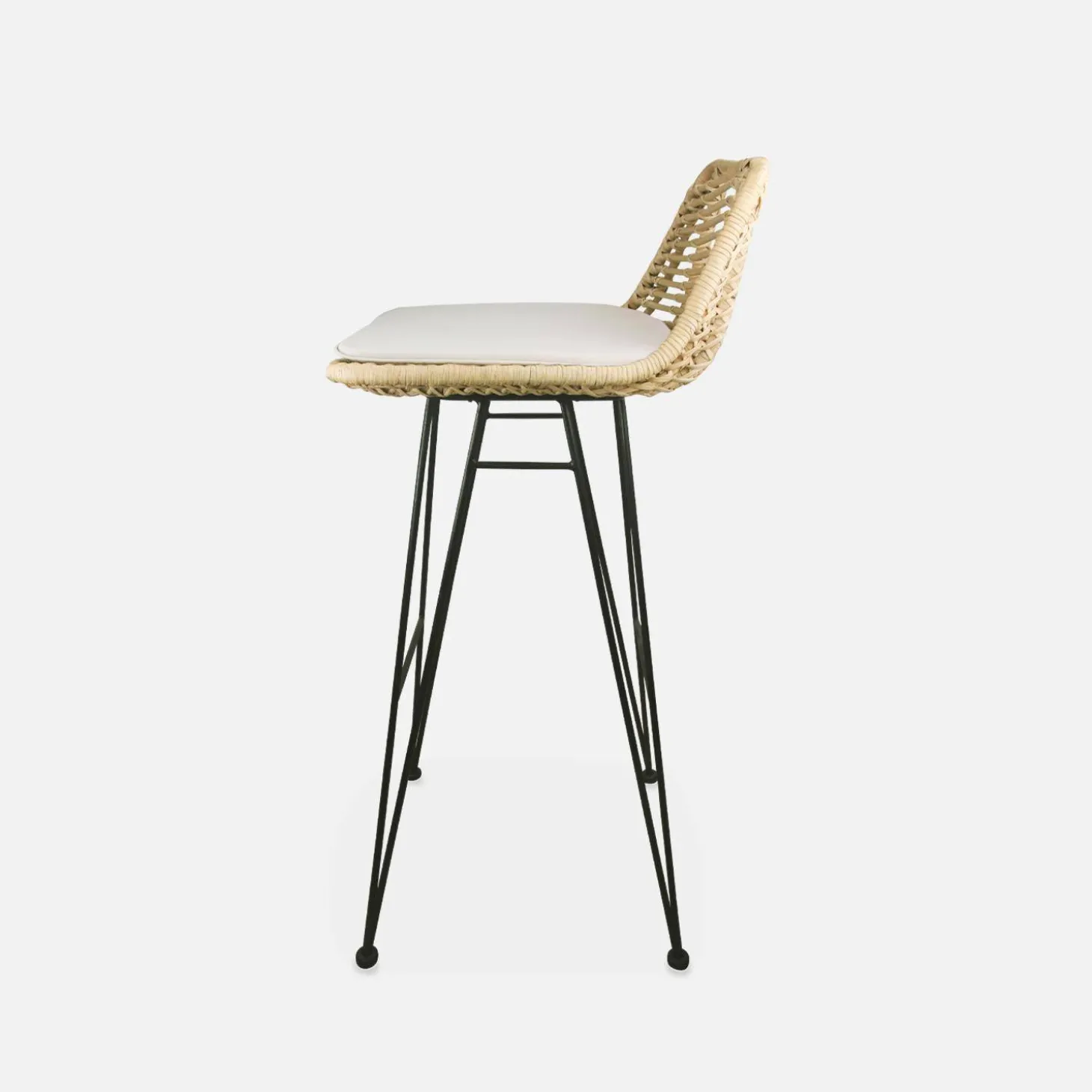 Pair of rattan bar stools 67cm