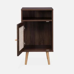 Pair of scandi-style bedside tables with cupboard