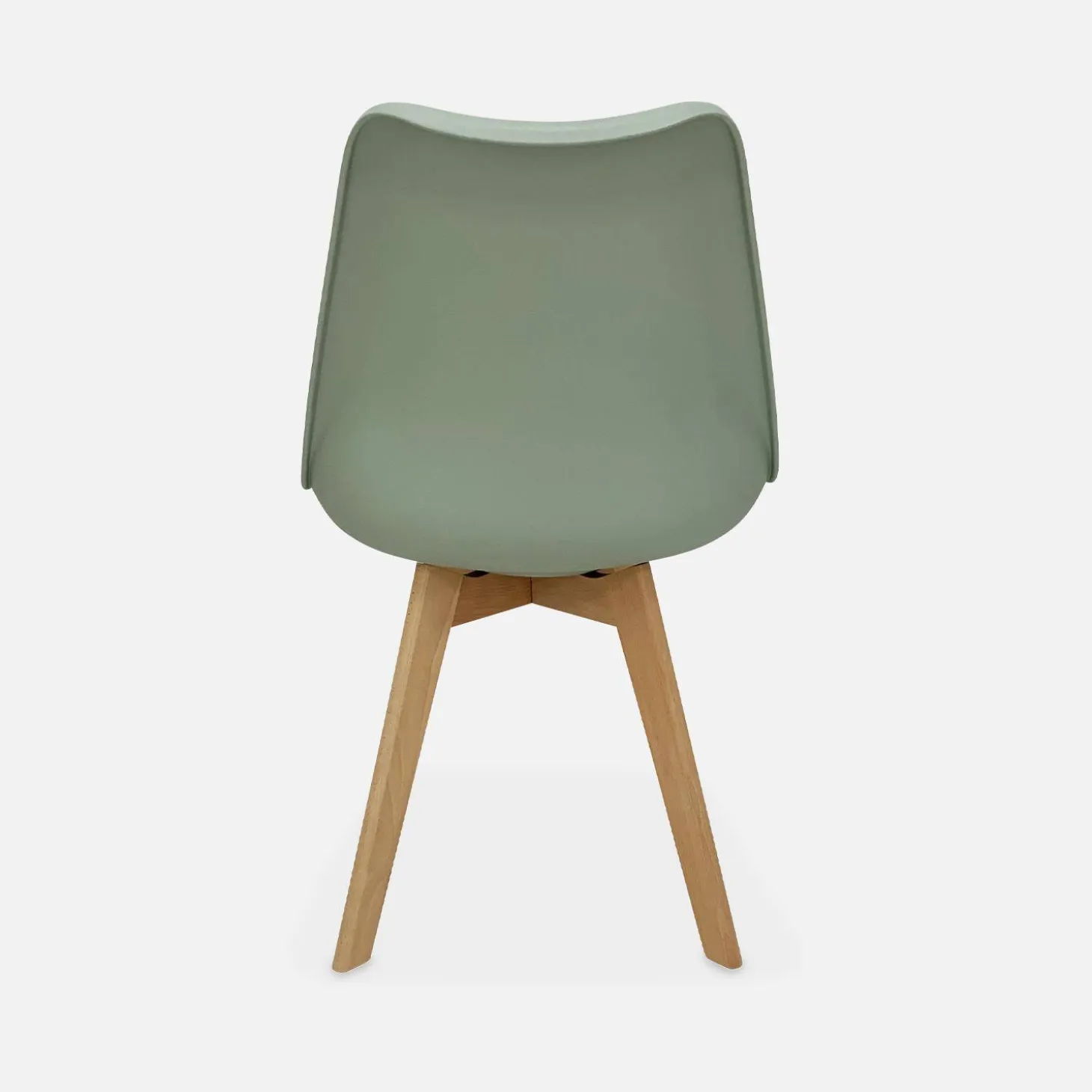 Pair of Scandi-style dining chairs with wooden legs