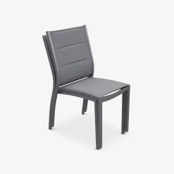 Pair of stackable aluminium garden chairs