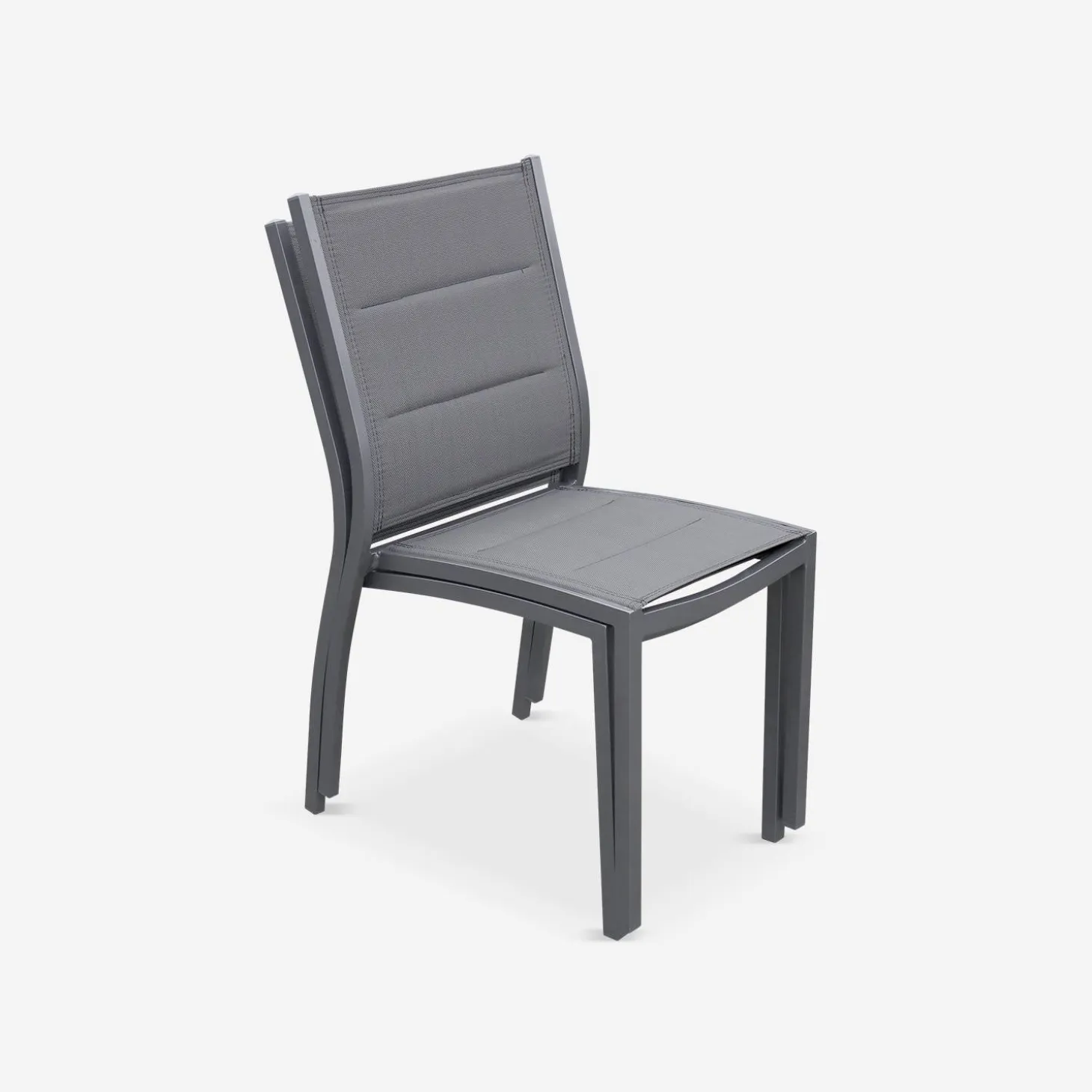 Pair of stackable aluminium garden chairs