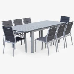 Pair of stackable aluminium garden chairs