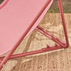 Pair of steel sun loungers
