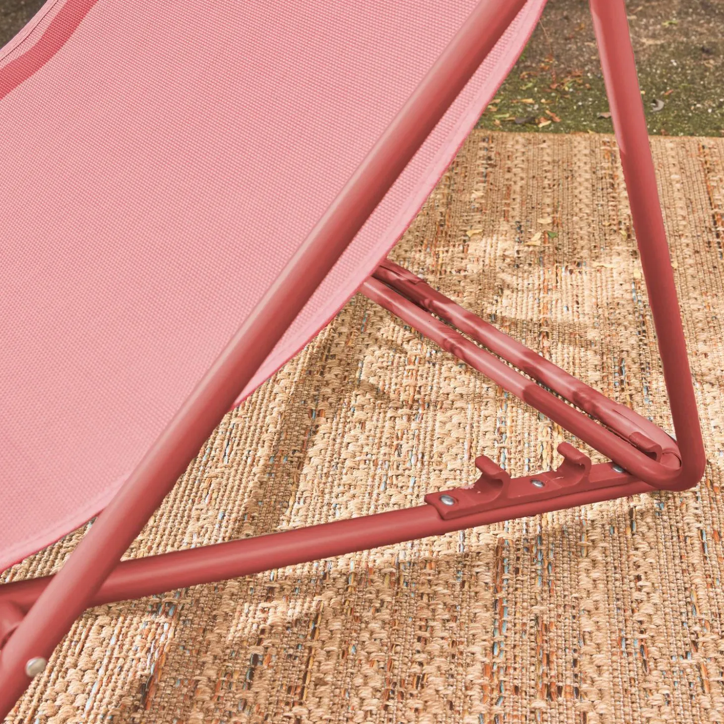 Pair of steel sun loungers