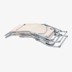 Pair of textilene sun loungers with 2 reclining positions