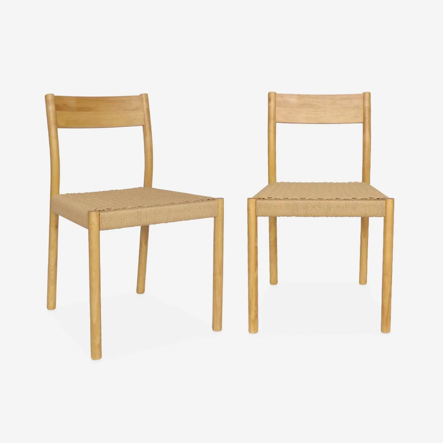 Pair of textured boucle chairs
